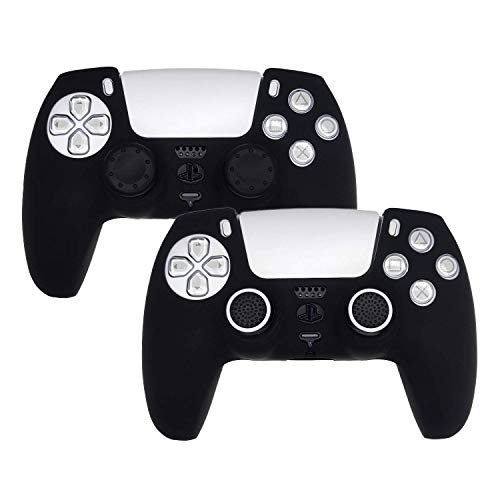 Funda para mando de Playstation 5 (incluye tapas protectoras de silicona, para mando de PS5, incluye tapas de silicona)