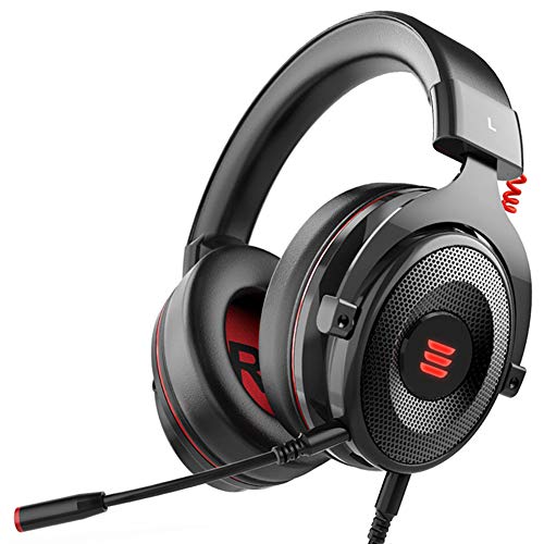 Gaming Headset, Auricular para Juegos con Sonido Envolvente Virtual 7.1 con Cable Gamer Auriculares con micrófono con cancelación de Ruido para PC/Xbox / PS4 Gaming Headset, Auricular para Juegos con Sonido Envolvente Virtual 7.1 con Cable Gamer Auriculares con micrófono con cancelación de Ruido para PC/Xbox / PS4