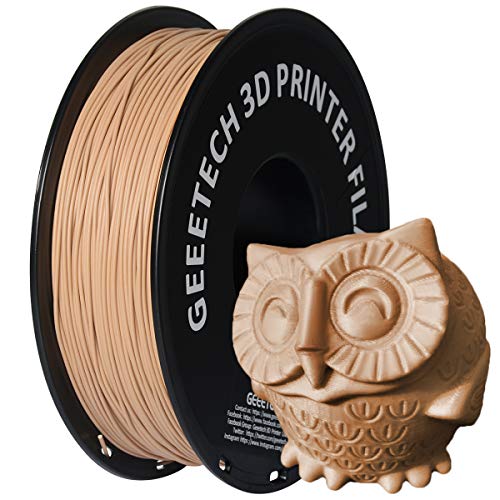 GEEETECH Filamento PLA 1.75mm para impresión 3D, 1kg Spool, Madera
