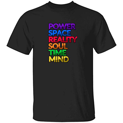 Gems of Infinity Space Power Reality Stones Gauntlet Color Text T-Shirt Black XL