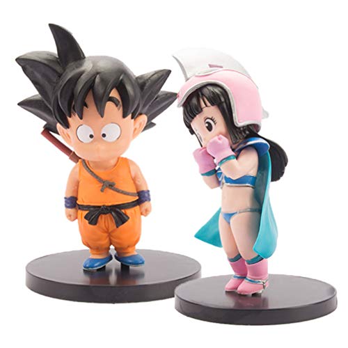 Generies 2 unids / Lote Dragon Ball Childhood Son Goku Chichi Figura Juguete Dibujos Animados
