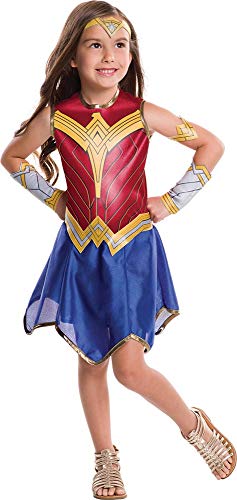 Generique - Disfraz clásico Wonder Woman Liga de la Justicia niña - 5 a 6 años (105 a 116 cm)