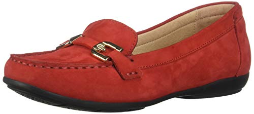 Geox D ANNYTAH Moc A, Mocasines Mujer, Rojo (Scarlet C7452), 40 EU