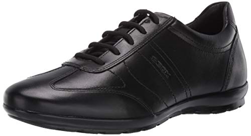 Geox UOMO Symbol B, Zapatos de Cordones Hombre, Negro, 42 EU