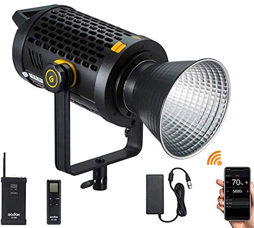 Godox UL150 150w Silent LED Video Light, 5600K Daylight-Balanced CRI 96 TCLI 97 Bowens Mount Continuous Lighting with Remote Controller - Silent Version
