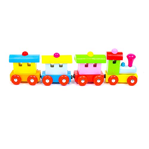 Goki 55978 trene de Juguete - Trenes de Juguete (Multicolor, Madera, 2 año(s), 40 mm, 55 mm, 24,5 cm)