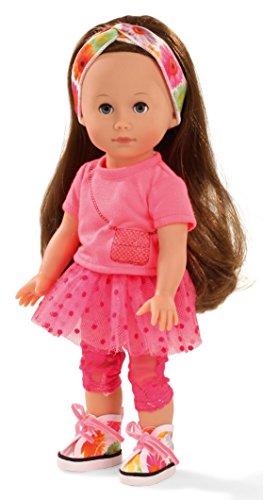 Götz 1513014 Just Like Me Chloe Doll - 27 cm Standing Doll with Long Brown Hair and Blue Sleeping Eyes - Suitable Agegroup 3+