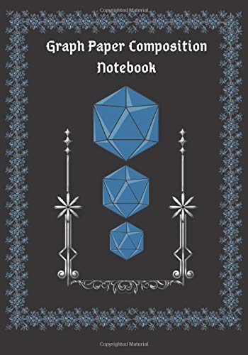 Graph Paper Composition Notebook for Role Playing Games: important for players who play roles: Challenge, Tracking, Notes, Maps, 1/2 Graph 4x4, 1/2 ... Vintage dice cover design 100 pages: 7 "x 10"