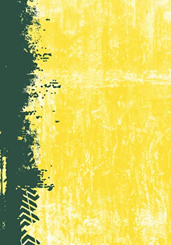 Green And Yellow: (7 x 10 Dot Grid) Blank Journal Grunge School Color Notebook (Grunge School Color Notebooks)