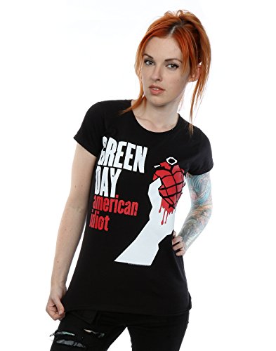Green Day mujer American Idiot Camiseta Large Negro