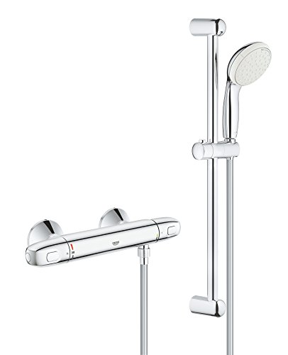 Grohe Grohtherm 1000 - Conjunto de ducha con termostato de ducha 1/2", color cromo (Ref.34151004)