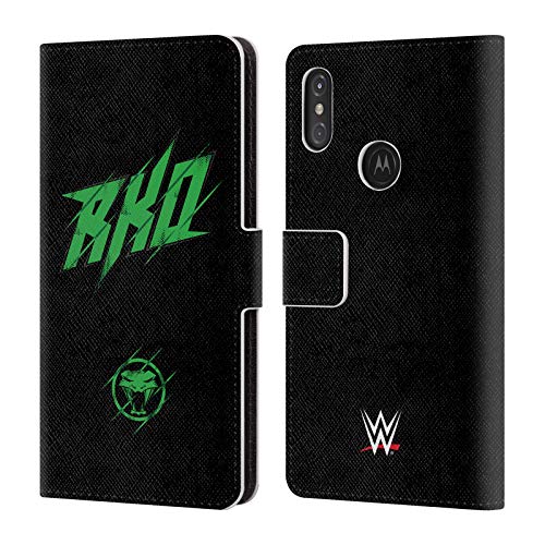 Head Case Designs Oficial WWE Randy Orton Strike 2 - Juego de 2 Piezas Superstars 7 Carcasa de Cuero Tipo Libro Compatible con Motorola One Power (P30 Note)