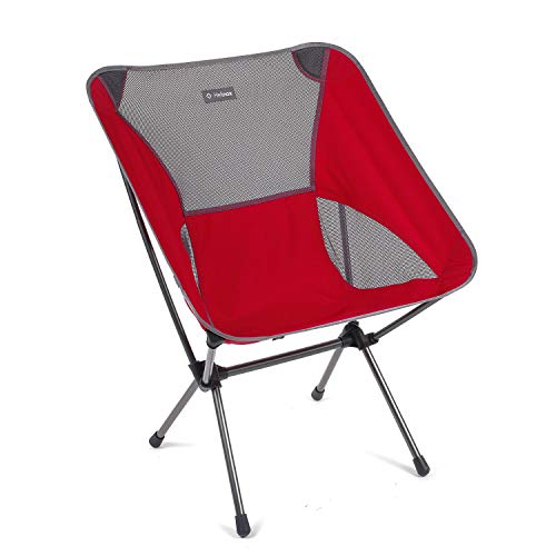 Helinox Chair One XL - Silla de camping plegable, ligera, portátil, color escarlata/hierro