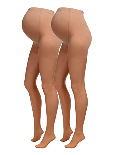 Herzmutter 20 DEN Medias Premamá - Medias Maternidad - Medias de embarazo - Panty Para Futura Mama -Para mujeres embarazadas - Juego de 1 y 2-1220 (L-XL, Beige-Oscuro, 2x) Herzmutter 20 DEN Medias Premamá - Medias Maternidad - Medias de embarazo - Panty Para Futura Mama -Para mujeres embarazadas - Juego de 1 y 2-1220 (L-XL, Beige-Oscuro, 2x)