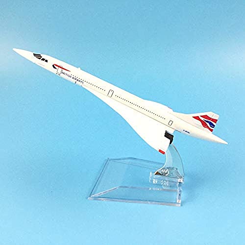 HNJing British Airliners 16Cm British Airways Concorde Aleación de Metal Modelo Avión Avión Juguetes para niños Avión Regalo de cumpleaños