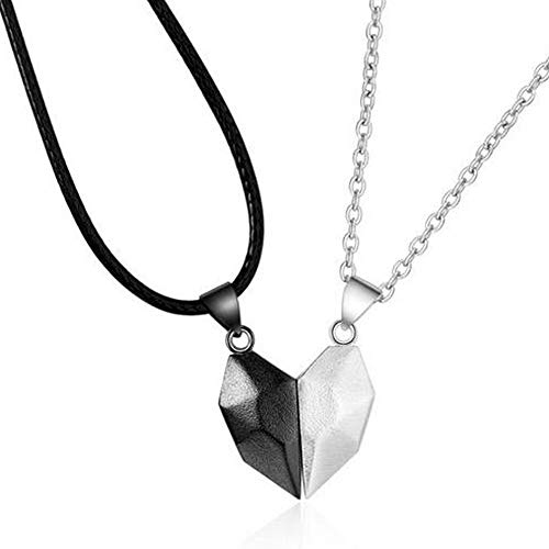 HNQH Colgante de Amor y Corazón Collar para Parejas, Collar de imán Atractivo Collar de corazón Partido Collar del Día de San Valentín Regalos Mejores Amigos para Siempre BFF Colgante HNQH Colgante de Amor y Corazón Collar para Parejas, Collar de imán Atractivo Collar de corazón Partido Collar del Día de San Valentín Regalos Mejores Amigos para Siempre BFF Colgante