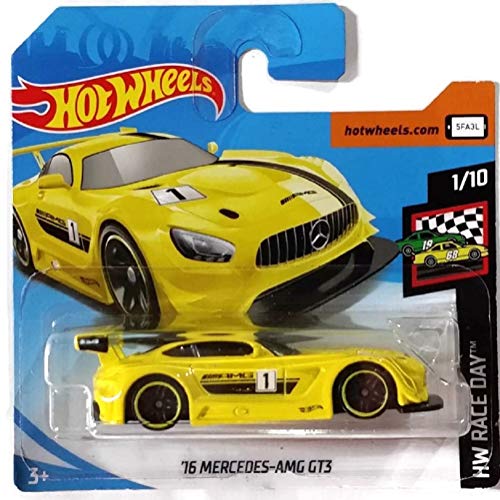 Hot Wheels Hw Race Day - Yellow '16 Mercedes-AMG Gt3 on Short Card