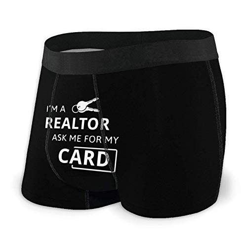 huatongxin Real Estate Realtor I'm A Realtor Ask Me Mens Ropa Interior Transpirable Bóxer con Cinturilla elástica Short Leg