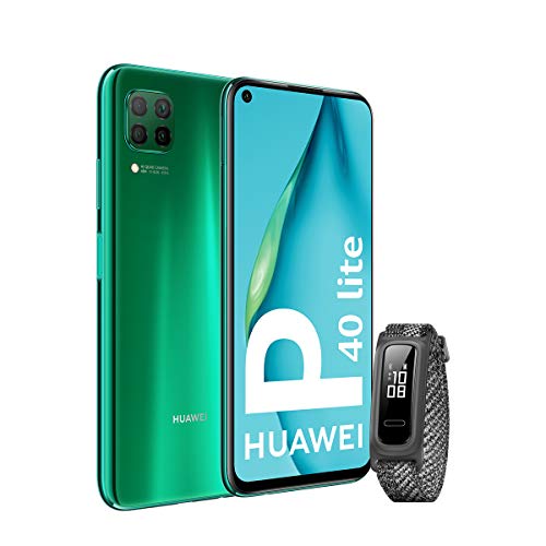 HUAWEI P40 Lite - Smartphone con pantalla de 6.4" FullView (Kirin 810, 6 GB de RAM,128 GB de ROM, 48MP, Cuádruple cámara, Batería de 4200mAh) Verde + Band 4e Gris Sin servicios de Google preinstalados HUAWEI P40 Lite - Smartphone con pantalla de 6.4" FullView (Kirin 810, 6 GB de RAM,128 GB de ROM, 48MP, Cuádruple cámara, Batería de 4200mAh) Verde + Band 4e Gris Sin servicios de Google preinstalados