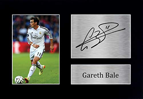 HWC Trading Gareth Bale A4 Sin Marco Regalo De Visualización De Fotos De Impresión De Imagen Impresa Autógrafo Firmado por Real Madrid Los Aficionados Al Fútbol