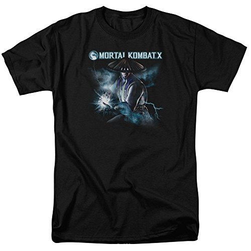 ii Mortal Kombat X Men's Raiden T-Shirt Black,Camisetas y Tops(X-Large)