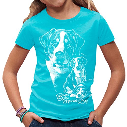 Im-Shirt Fun - Camiseta infantil con diseño de perro senne suizo azul azur 7/8 años