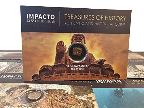 IMPACTO COLECCIONABLES Tesoros con Historia: Moneda Original de la Antigua India 185-75 a.C. - La Esvástica IMPACTO COLECCIONABLES Tesoros con Historia: Moneda Original de la Antigua India 185-75 a.C. - La Esvástica