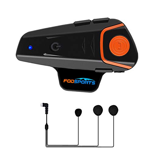 Intercomunicador casco moto Fodsports BT-S2 intercomunicador Casco Moto, 1000m Bluetooth Headset Motorcycle Intercom Manos Libres Moto Auriculares