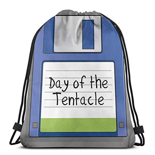 Jard-Baby Day of The Tentacle Retro Ms-Dos Commodore Amiga Games Sport Sackpack Mochila con cordón Saco de Bolsa de Gimnasio