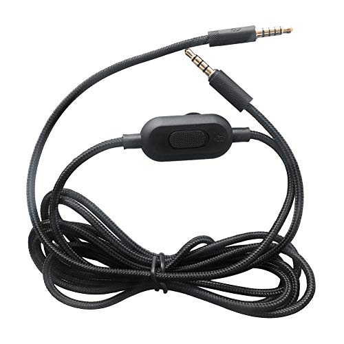 Jerilla Reemplazo Cable para Logitech G433/G233/G Pro/G Pro X/HyperX Cloud Alpha/Cloud Mix/PS4/Xbox One/Nintendo Switch - con/Función de Silencio Control Remoto Cordón