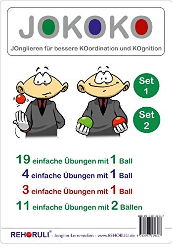 JOKOKO-DIN A5-Karten - SET 1 + Set 2 (DIN A5 Karten): 26 Übungen mit 1 Ball plus 11 einfache Übungen mit 2 Bällen