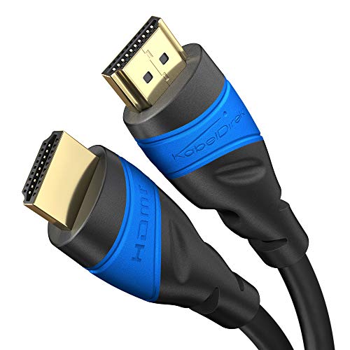 KabelDirekt – 15m – Cable HDMI 4K (4K@60Hz para una Espectacular Experiencia Ultra HD – High Speed con Ethernet, Compatible con HDMI 2.0/1.4, Blu-ray/PS4/PS5/Xbox Series X/Switch, Negro)