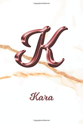 Kara: 1 Year Weekly Planner with Note Pages (12 Months) | White Marble Rose Gold Pink Effect Custom Name Letter K | 2021 - 2022 | Week Planning | ... | Plan Each Day, Set Goals & Get Stuff Done