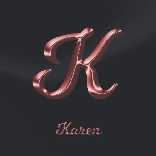 Karen: 2 Year Monthly Planner with Note Pages (24 Months) | Black Marble Rose Gold Pink Effect First Name Initial Letter K | Jan 2020 - Dec 2021 | ... | Plan Each Day, Set Goals & Get Stuff Done