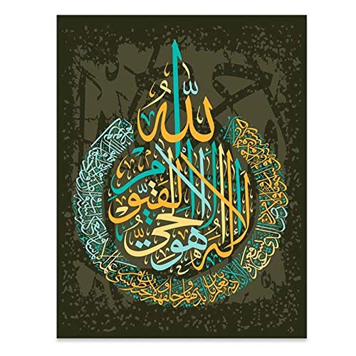 KBIASD Islámico 5d diy diamante pintura punto de cruz mosaico diamante bordado mezquita decoración-30x40 cm sin marco