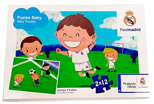 Kick Off 2 Puzzles Real Madrid Baby Puzzle 2 x 12 Piezas