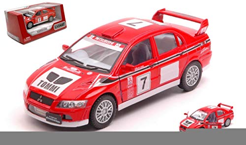 Kinsmart KT5048W Mitsubishi Lancer EVO VII WRC N.7 Red/White cm 12 Box Compatible con