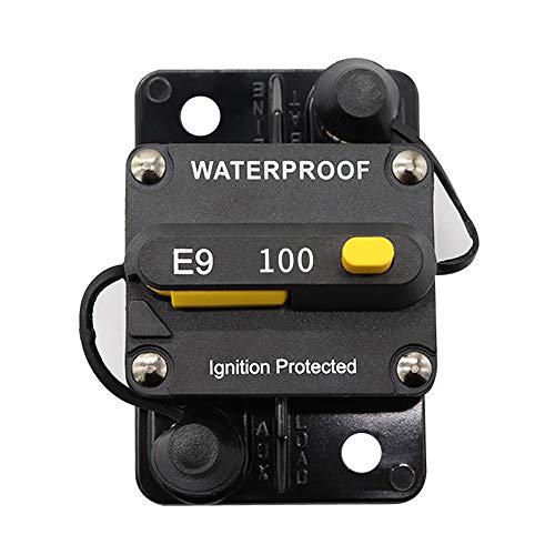 KKmoon 100 A Interruptor de protección, interruptor de interruptor, inversor de mano, para coche, camión, caravana, barco, tráiler (100 A)