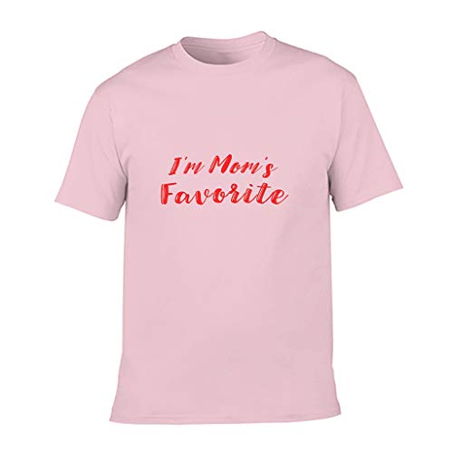 Knowikonwn Camiseta de algodón para niño con texto en inglés "I'm Mom's Favorite", cuello redondo