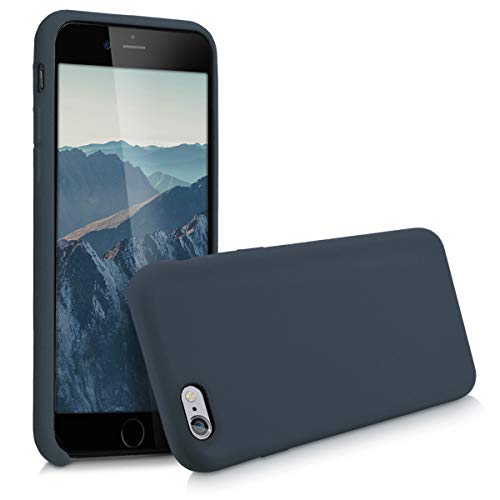 kwmobile Funda Compatible con Apple iPhone 6 / 6S - Carcasa de TPU para móvil - Cover Trasero en Azul Oscuro Mate