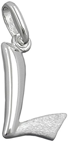 Letra L colgante unisex joyas colgantes de plata de 925 dimensiones 15 x 9 mm