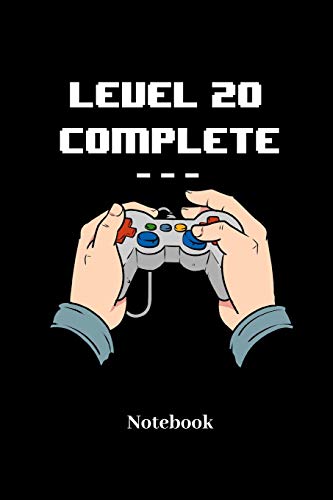 Level 20 Complete Notebook: Lined journal for video game, computer nerd, internet online geeks and gaming fans - paperback, diary gift for men, women and children
