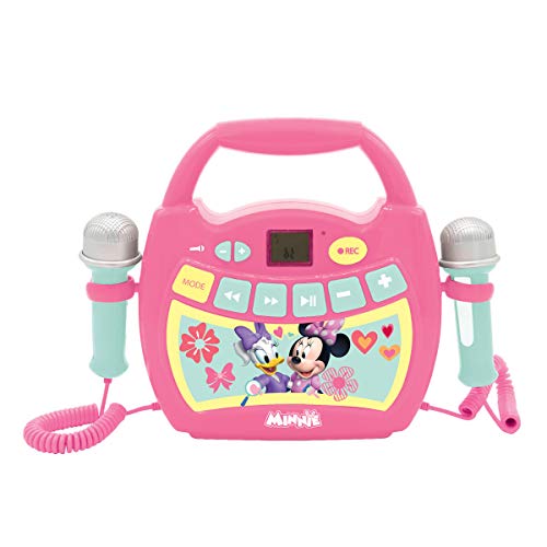 LEXIBOOK Disney Minnie Mouse, Mi Primer Reproductor Digital Bluetooth con 2 micrófonos, inalámbrico, función Grabar, Puerto USB, AUX-IN, SD/TF, a Partir de 3 años, Rosa MP300MNZ, Color Verde
