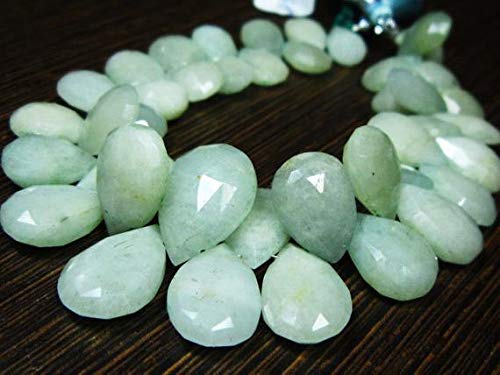 LKBEADS 206 quilates de aguamarina, facetada Big Pear Briolettes - 19,5 cm de largo hebra - Piedras medidas, 10 x 8 - 16 x 12 mm Código HIGH-8421 LKBEADS 206 quilates de aguamarina, facetada Big Pear Briolettes - 19,5 cm de largo hebra - Piedras medidas, 10 x 8 - 16 x 12 mm Código HIGH-8421