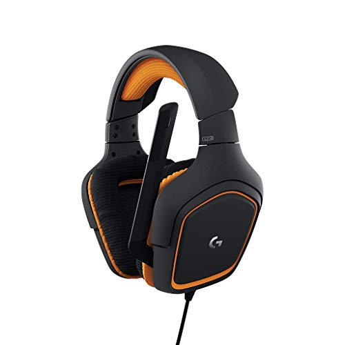 Logitech G231 Prodigy - Auriculares para Gaming estéreo (con micrófono para PC, Xbox One y PS4) Color Negro/Naranja (Reacondicionado)