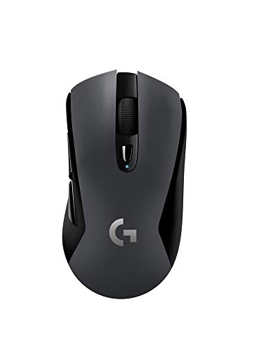 Logitech G603 LIGHTSPEED Ratón Gaming Inalámbrico, Bluetooth o 2.4GHz con Receptor USB, Sensor HERO, 12000 DPI, 6 Botónes Programables, Memoria Integrada, PC/Mac, Versión Alemana, Negro