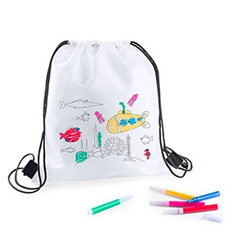 Lote 10 Mochilas Petate para Colorear - Regalos Cumpleaños, Comuniones, Colegios, Niños, Infantiles Baratas. Petates, Mochilas Merienda Bolsas, Regalos Infantiles, Colegios y Guarderías