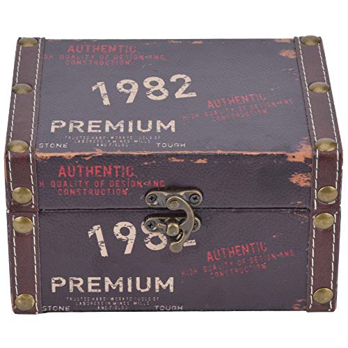 LSAR Caja de Almacenamiento Vintage, Caja de Almacenamiento de Cubierta, Caja de Almacenamiento pequeña Cajas de Almacenamiento Decorativas para joyería de Pulsera(2208A-03-1982)