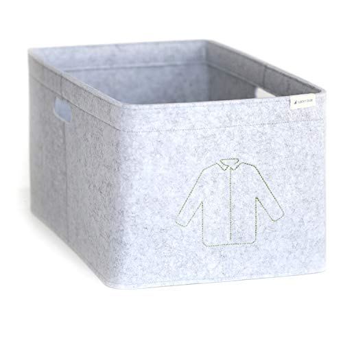 Lucky Sign Caja de almacenamiento para armario con matrícula, 48 x 31 x 25 cm – Camisa