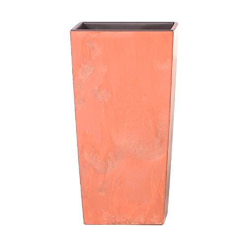 Maceta Alta 26,6 L Prosperplast Urbi Square Effect de plástico con depósito en Color Terracota, 50 (Alto) x 26,5 (Ancho) x 26,5 (Profundo) cms Maceta Alta 26,6 L Prosperplast Urbi Square Effect de plástico con depósito en Color Terracota, 50 (Alto) x 26,5 (Ancho) x 26,5 (Profundo) cms